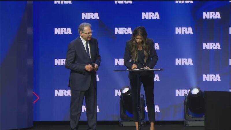 Gov. Noem signs executive order protecting second amendment rights during her speech last week...