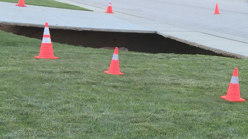 Sinkhole in Black Hawk (KOTA TV)
