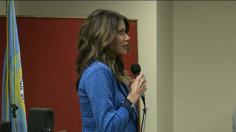 Governor Kristi Noem holds a town hall in Mobridge (file)
