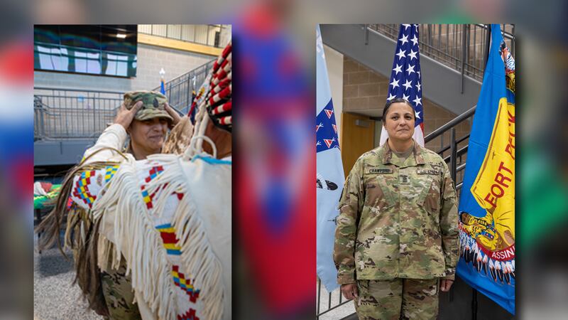 Elizabeth “Promise” Crawford was promoted to the rank of sergeant major in the South Dakota...