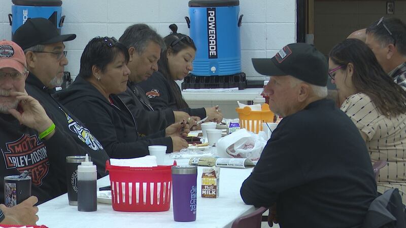 The all-you-can-eat breakfast brings in more than 300 bikers every day.