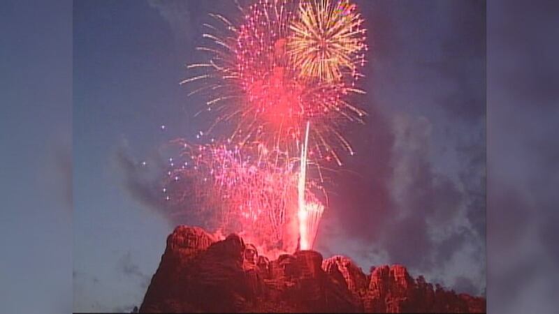 Fireworks over Mt. Rushmore (KOTA TV)