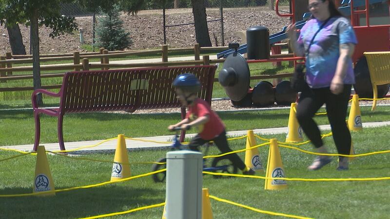 During the Discovery Rides children rolled through an off-road obstacle course to challenge...