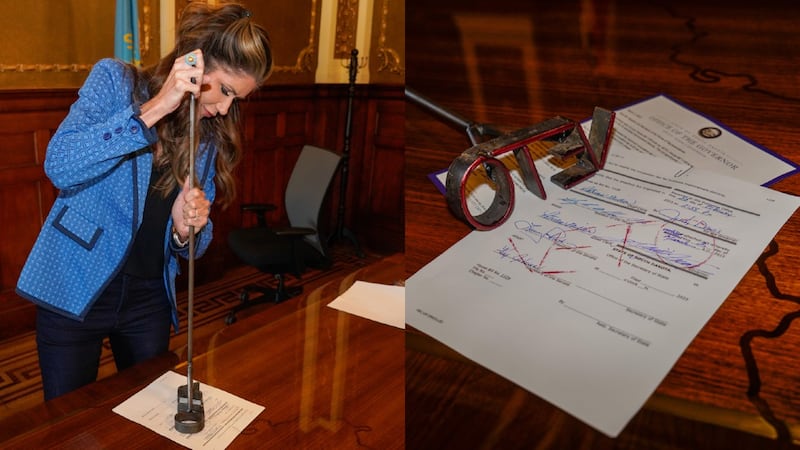 Gov. Kristi Noem's veto pen is a large branding iron.