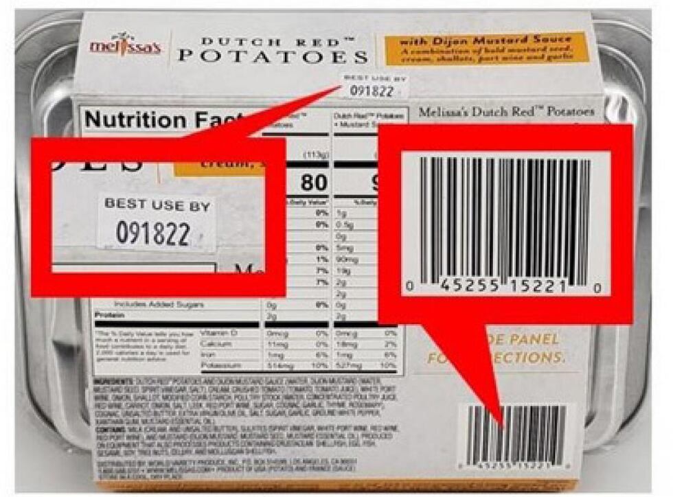 The products affected have specific best use buy dates and a specific UPC product number.